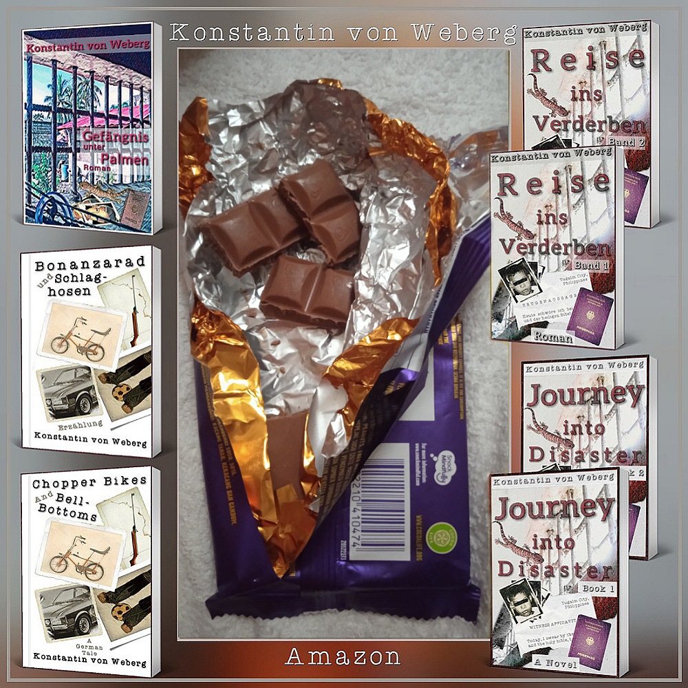 Bücher so unwiderstehlich wie eine angebrochen Tafel Schokolade. • Books as irresistible as an opened bar of chocolate.