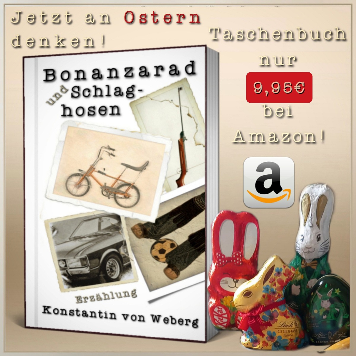 Bonanzarad und Schlaghosen • Taschenbuch nur 9,95€ als brillantes Ostergeschenk 🐇🛍️🎁📖❤️ Jetzt bei Amazon bestellen!